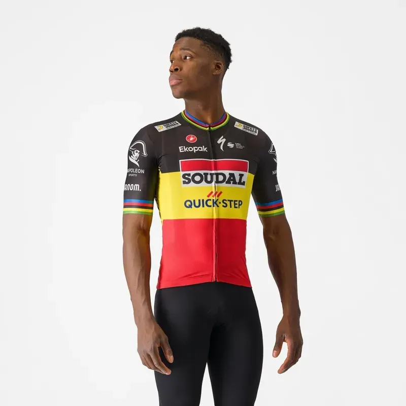 Castelli Soudal Quick-Step Competizione 3 Jersey In Belgian Champion