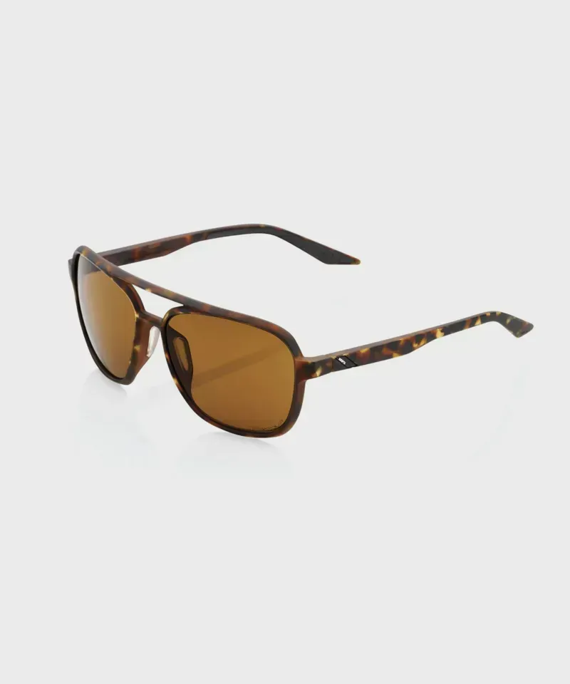 100% Konnor Glasses in Soft Tact Havana/Bronze PeakPolar