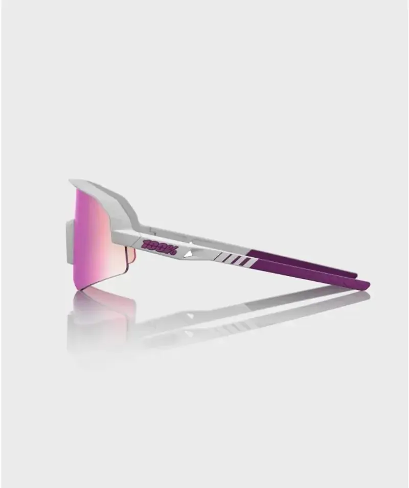 100% Slendale SL Glasses in Matte Chalk/Purple Multilayer Mirror Lens-3