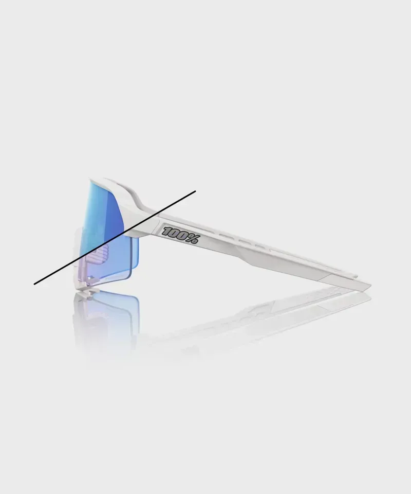 100 Speedcraft Bastille LE Glasses-Pearl White Glitter/Blue Mirror Photochromic-2