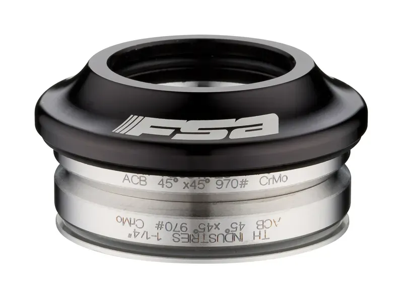 FSA No.53-1 1.1/8-1.25 Taper Steerer Integrated Headset in Black