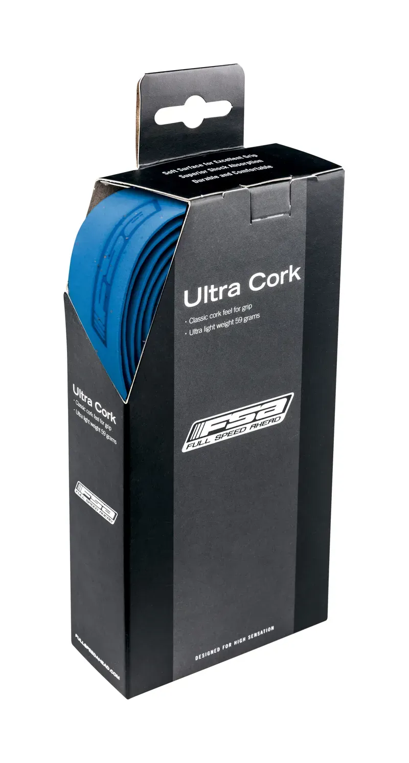 FSA Ultra Cork Road Bike Handle Bar Tape in Blue