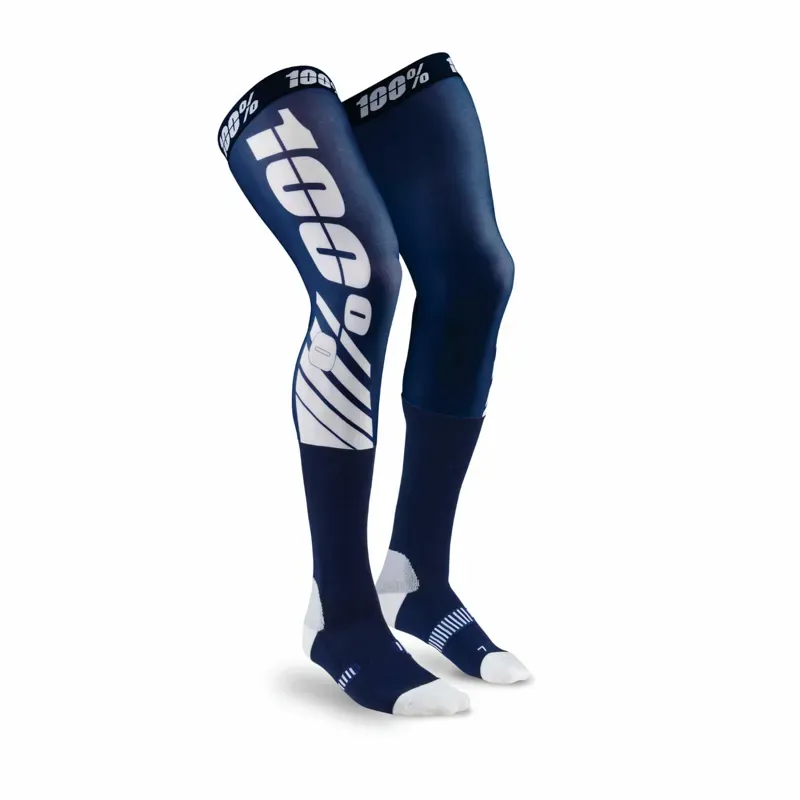 100% REV MX Knee Brace Socks in Navy