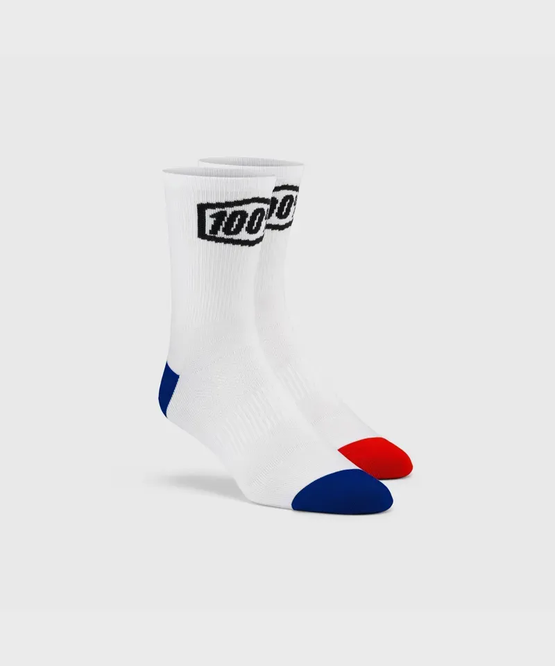 100 Percent Terrain Socks White
