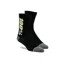 100% Rhythm Merino Wool Performance Socks in Black/Yellow