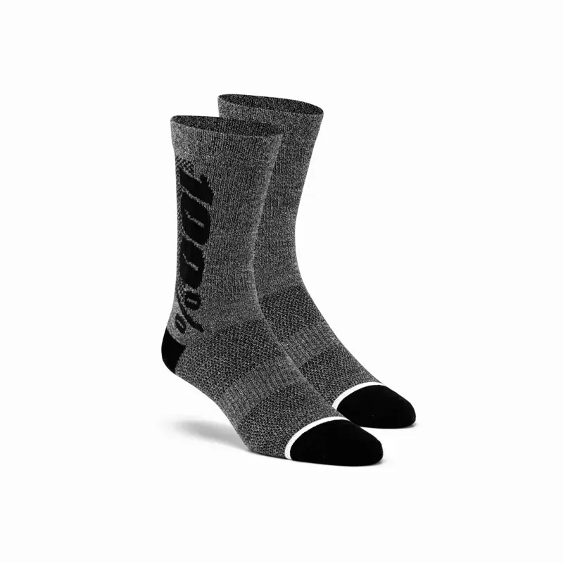 100 Percent Rhythm Merino Wool Performance Sock Charcoal