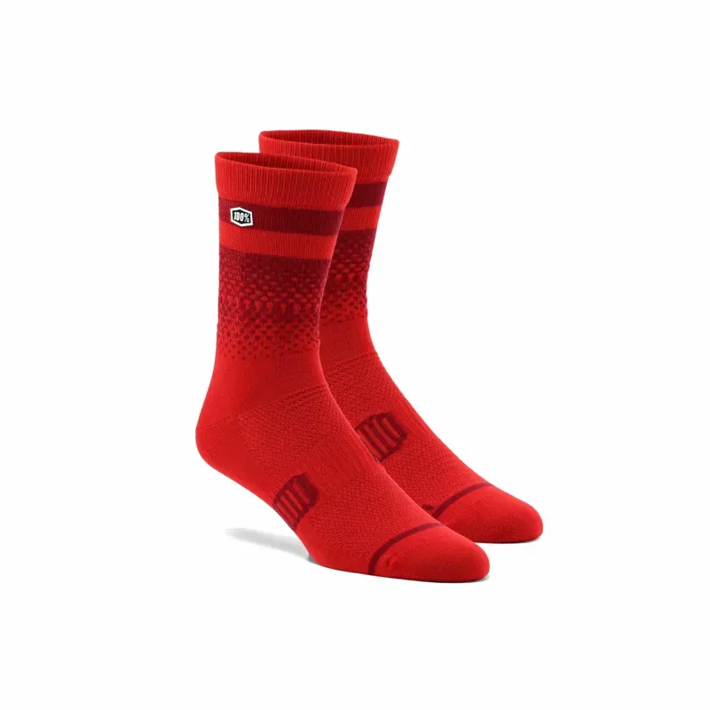 100% Advocate Performance Socks in Cherry Brick