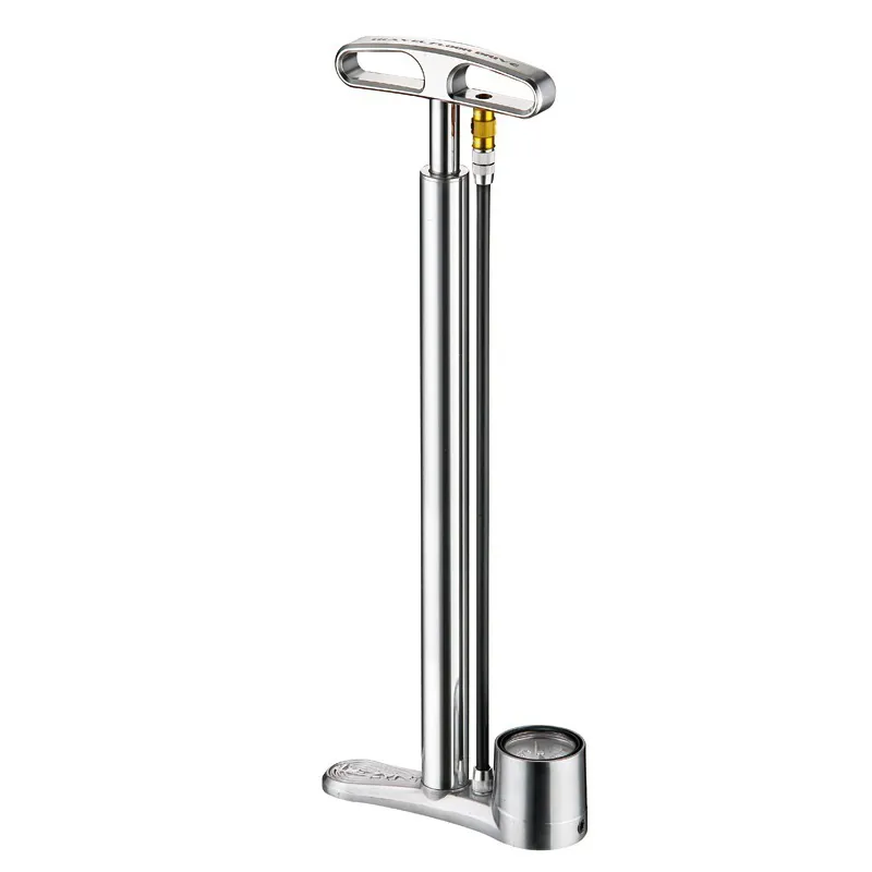 Lezyne CNC Travel Floor Drive V2 Track Pump in Silver