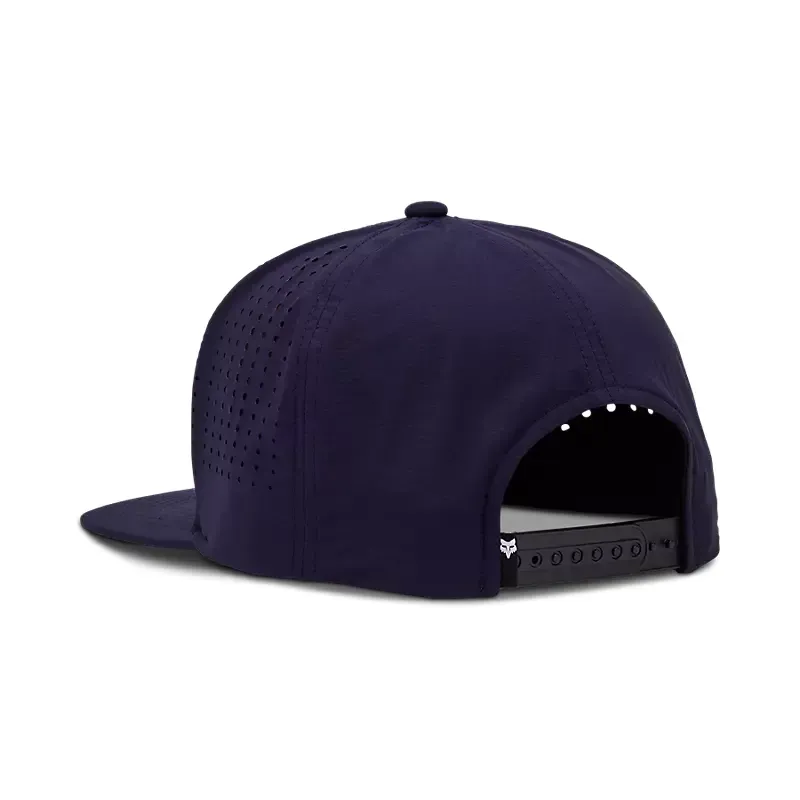 Fox Wordmark Tech Snapback Hat in Midnight Blue-1