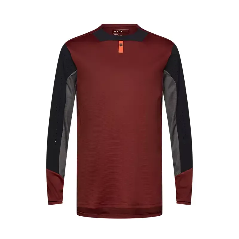 Fox Defend Long Sleeve Jersey in Rust Brown