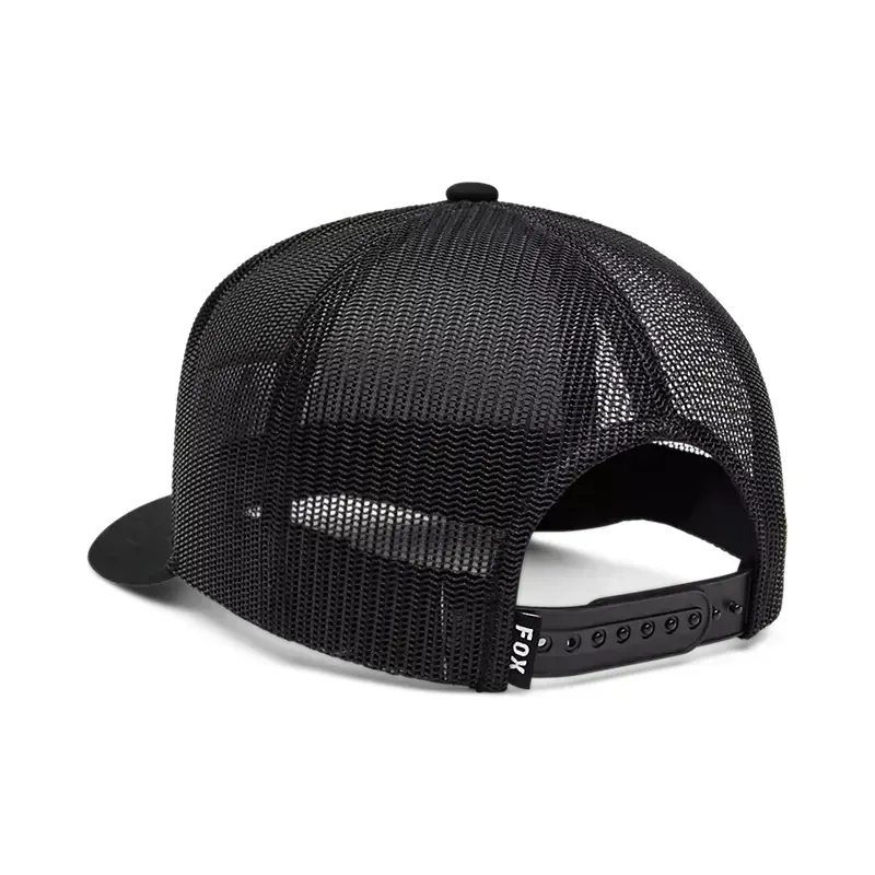 Fox Image Trucker Hat in Black-1
