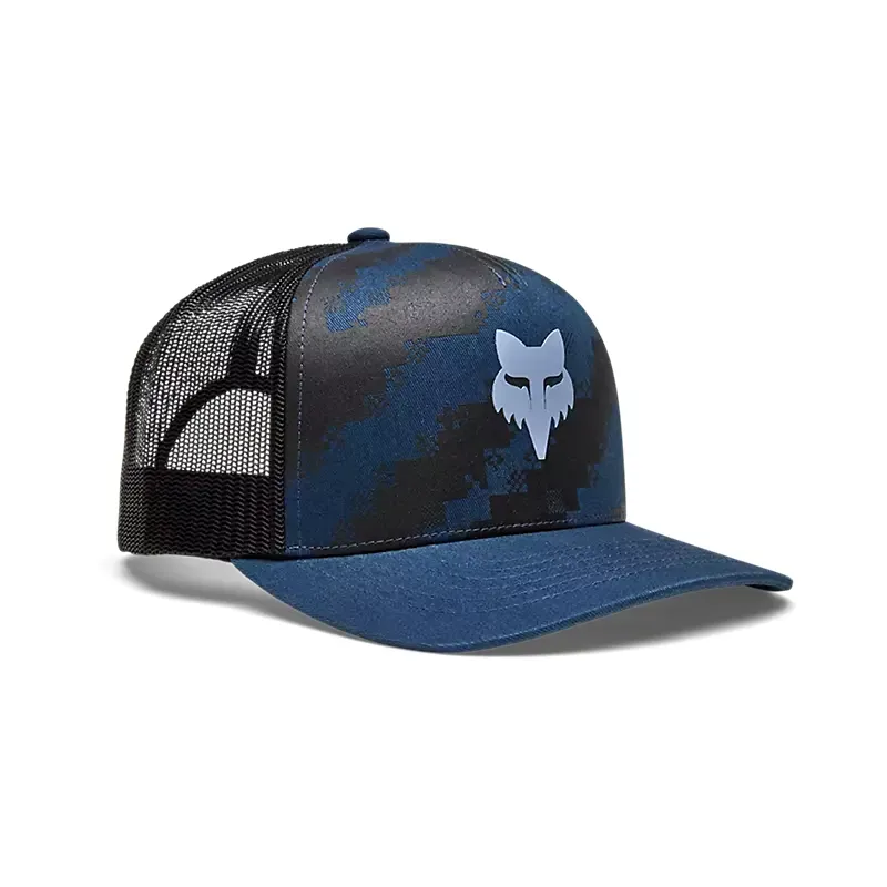 Fox Image Trucker Hat in Twilight Blue