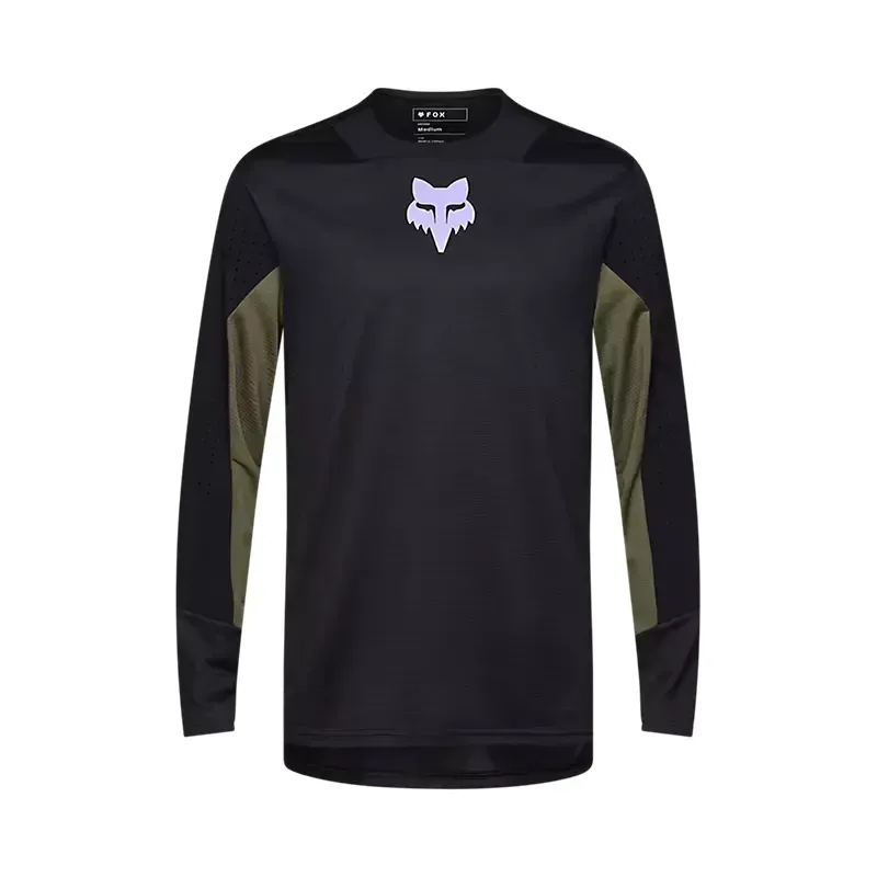 Fox Defend Park Long Sleeve Jersey in Black