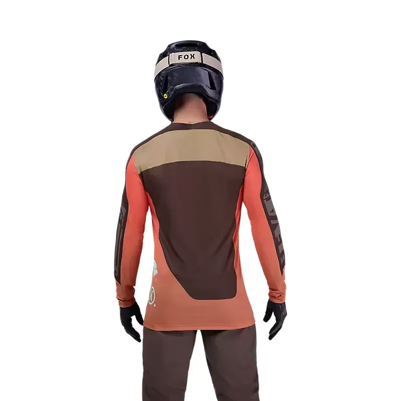 Fox Flexair Elevated Long Sleeve Jersey in Cocoa Brown-3
