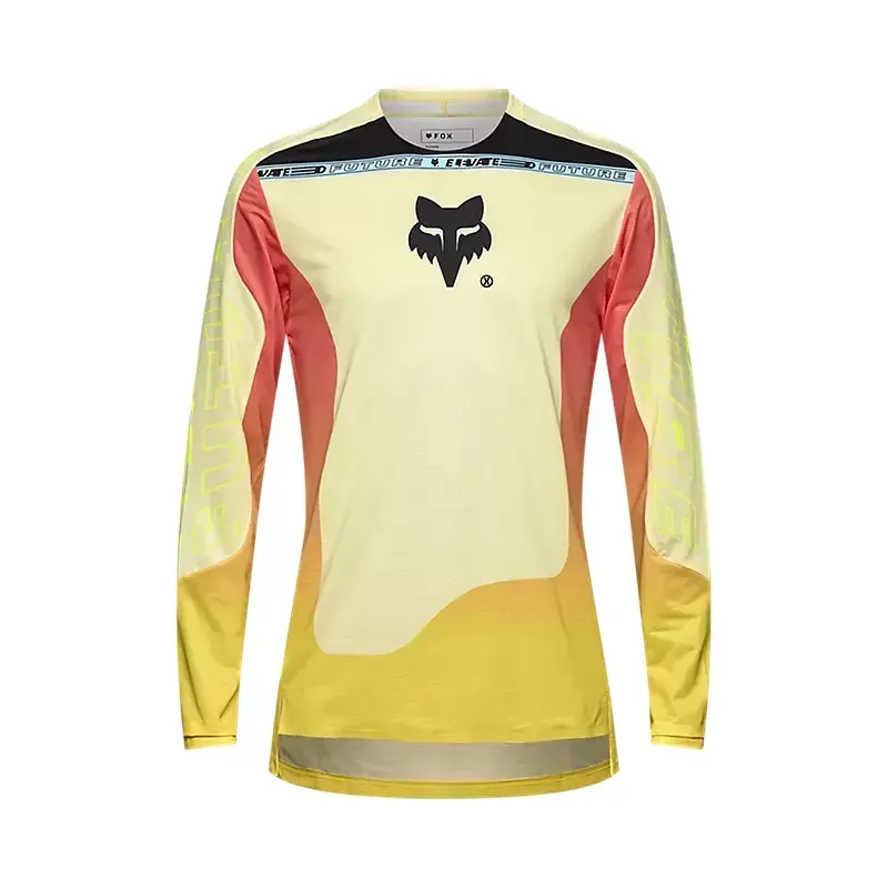 Fox Flexair Elevated Long Sleeve Jersey in Lemonade