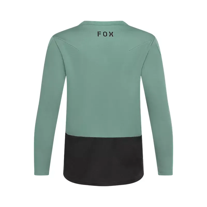 Fox Youth Ranger Fox Head Long Sleeve Jersey in Pine Green-1