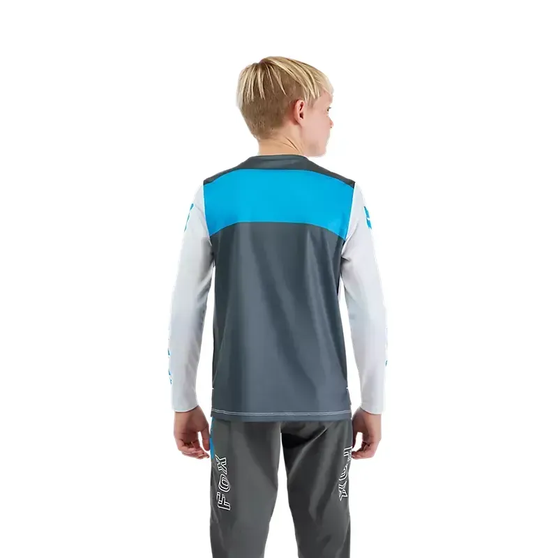 Fox Youth Ranger Digi Image Long Sleeve Jersey in White-3