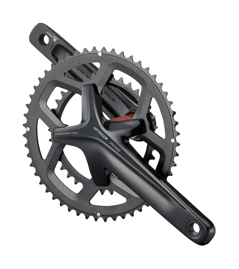 FSA Gossamer 386 Evo 53x39 Alloy Road Chainset in Black