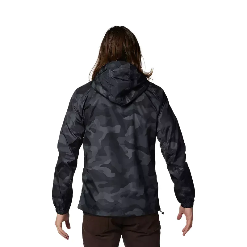 Fox Head Camo Windbreaker Jacket in Black Camouflage-1