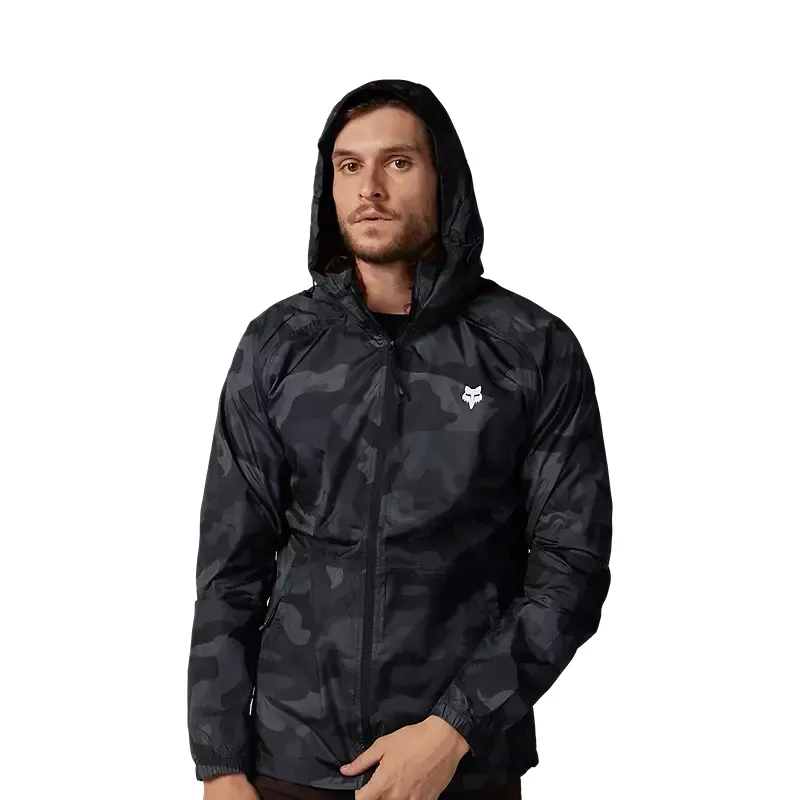 Fox Head Camo Windbreaker Jacket in Black Camouflage-2