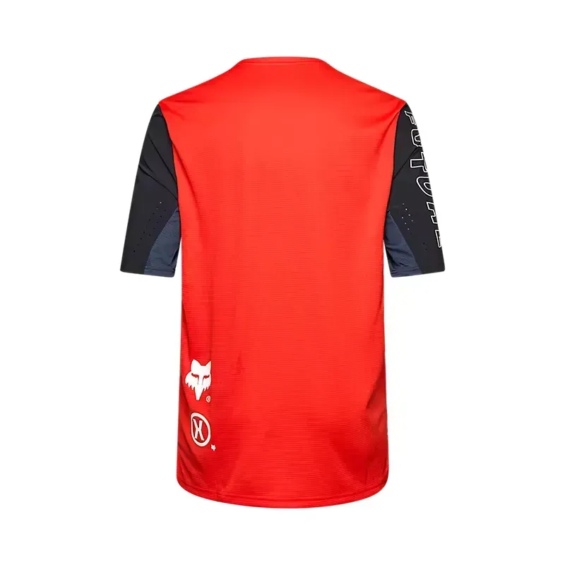 Fox Defend Elevated Short Sleeve Jersey in Fluorescent Red-1