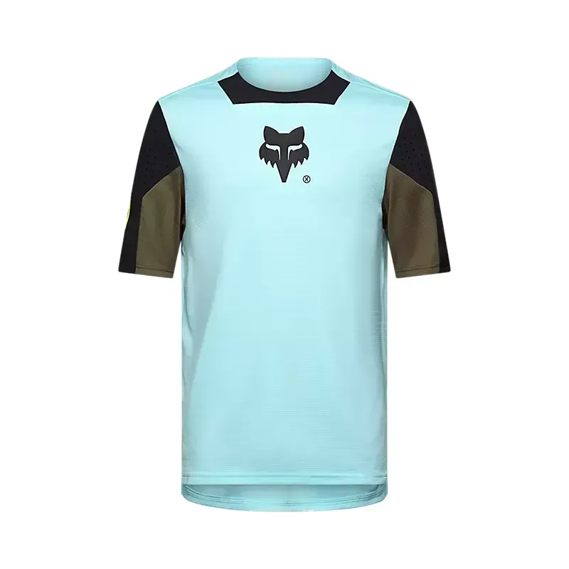 Fox Defend Elevated Short Sleeve Jersey in Light Blue