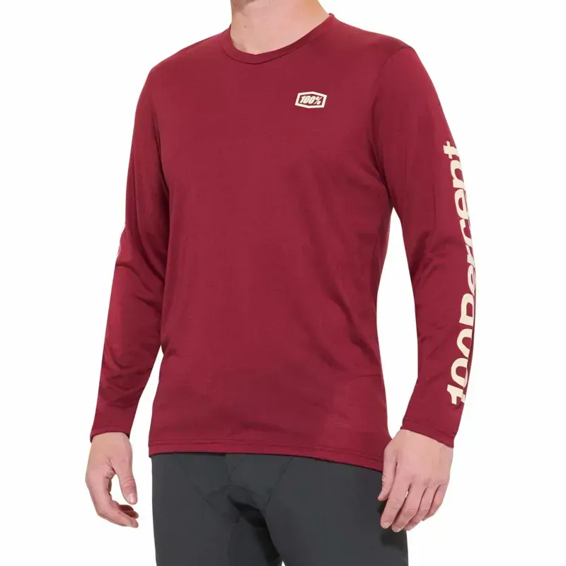 100% Airmatic Long Sleeve Jersey in Merlot