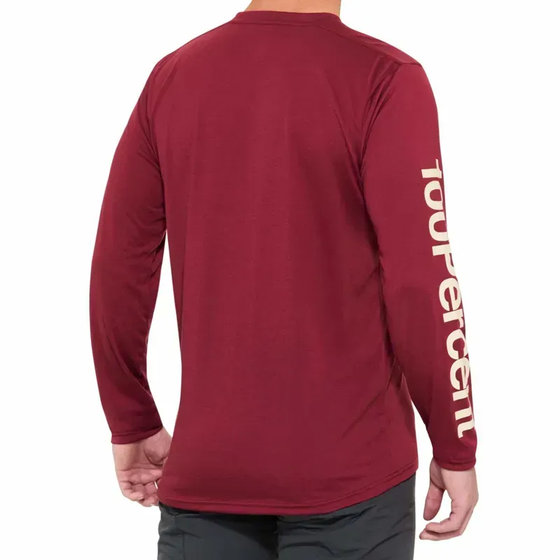 100% Airmatic Long Sleeve Jersey in Merlot-1