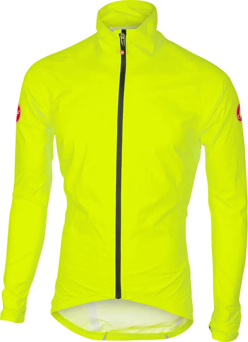 Castelli Emergency Mens Rain Jacket in Yellow