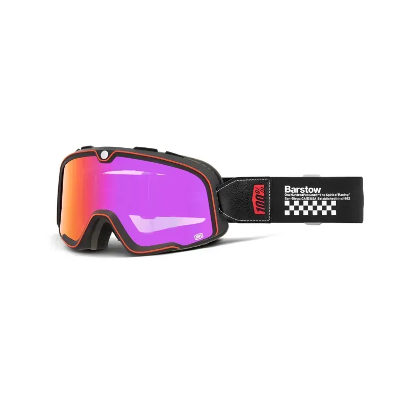 100% Barstow Mirror Dark Red Lens Goggles in Erban