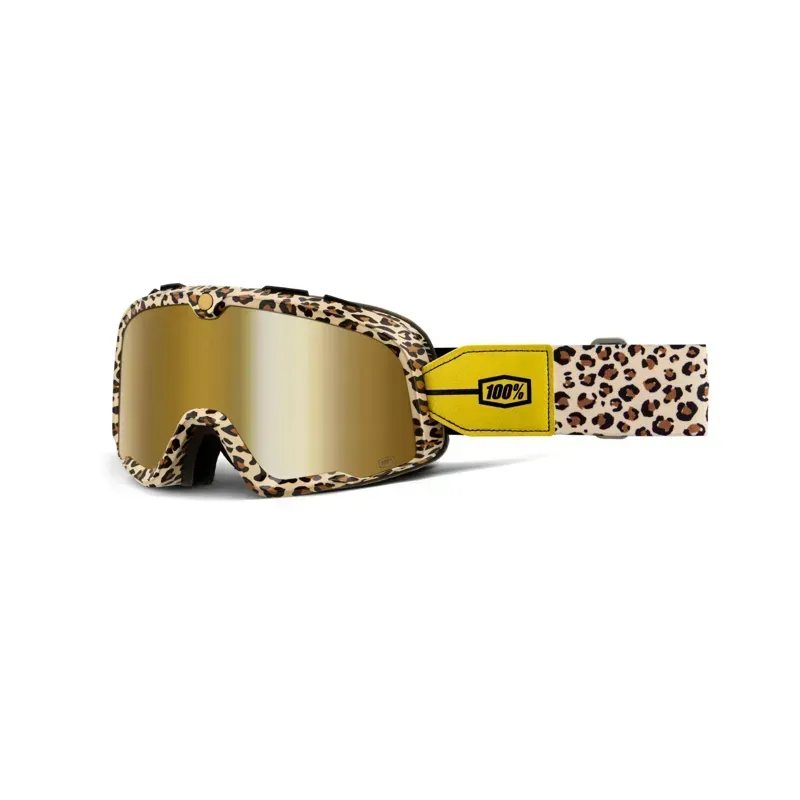 100% Barstow Mirror True Gold Lens Goggles in Roller