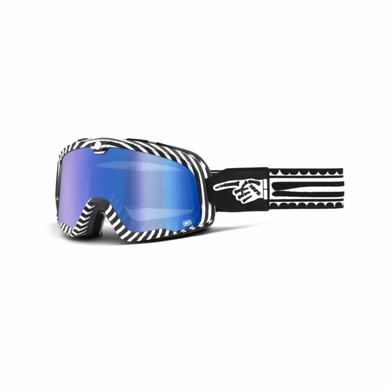 100% Barstow Goggles in Mirror Blue Lens/Death Spray