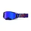 100% Armega HiPER Mirror Blue Lens Goggles in Agenda