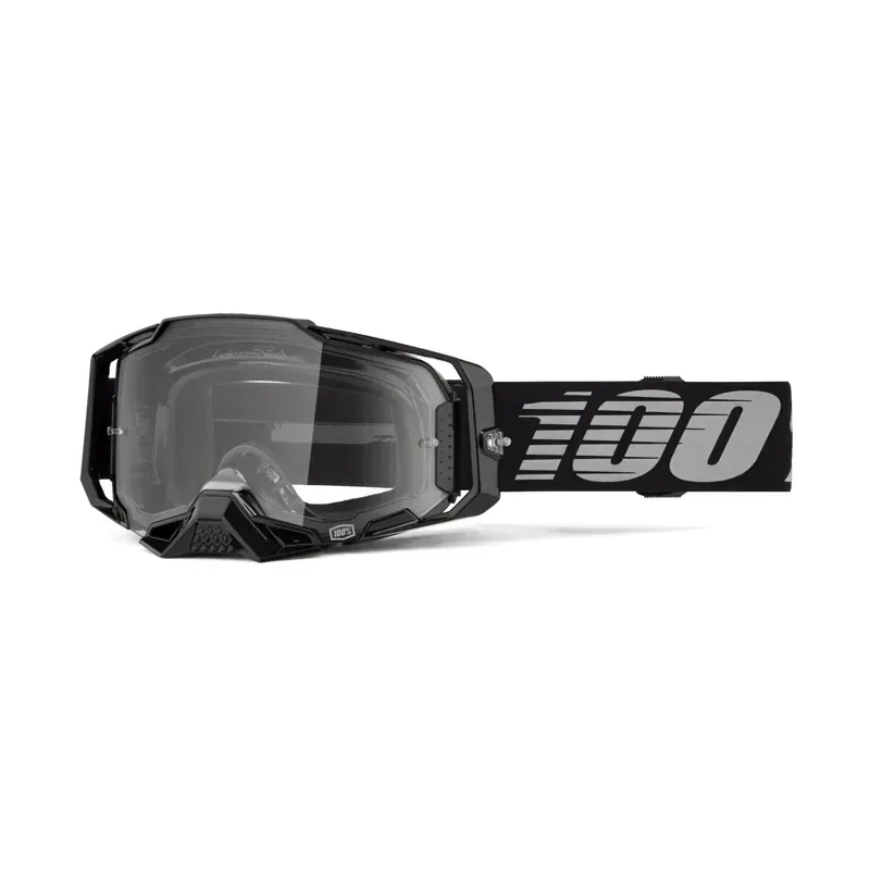 100% Armega Clear Lens Goggles in Black
