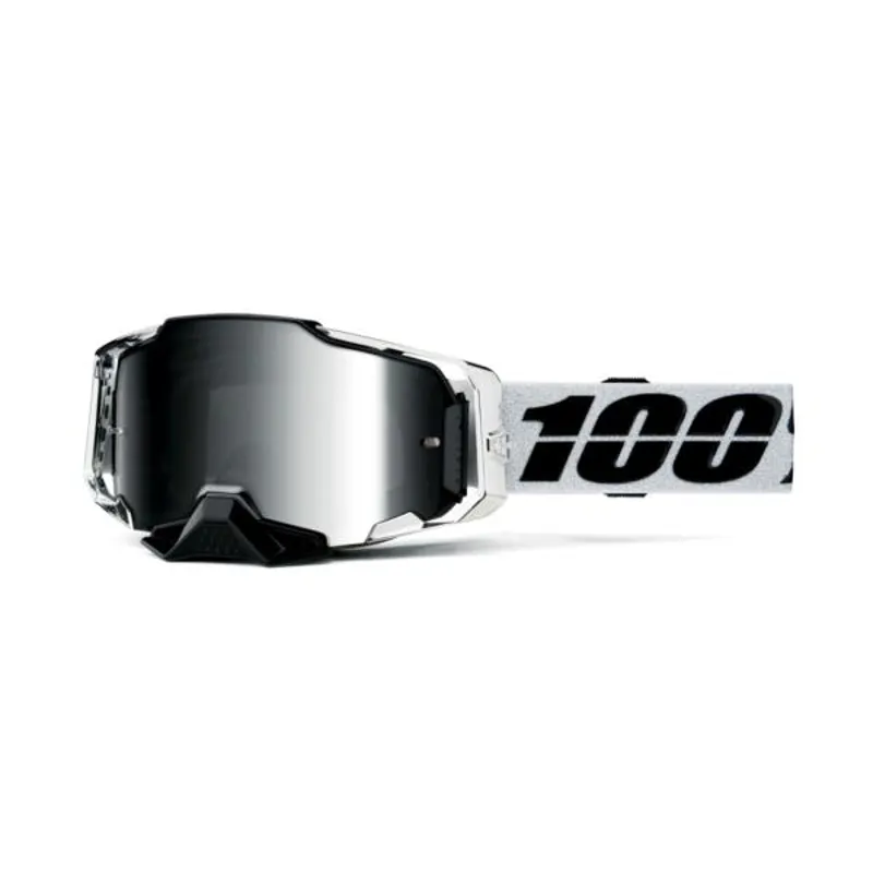 100% Armega Mirror Silver Lens Goggles in Atac
