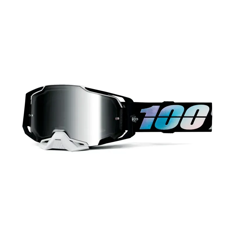 100% Armega Mirror Silver Lens Goggles in Krisp
