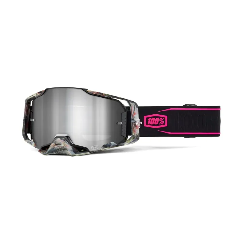 100% Armega Goggles In Mirror Silver Lens/Sarcelle