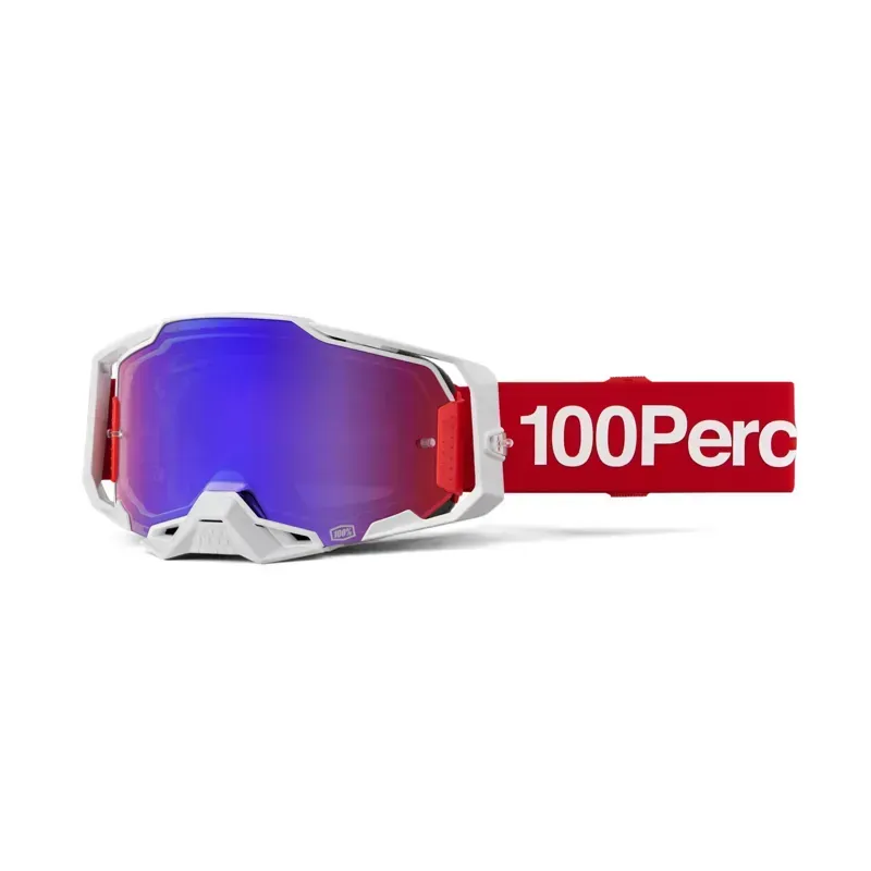 100% Armega Mirror Red/Blue Lens Goggles in Corbin