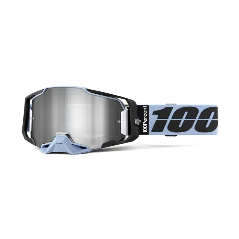 100% Armega Mirror Red/Blue Lens Goggles in Petros