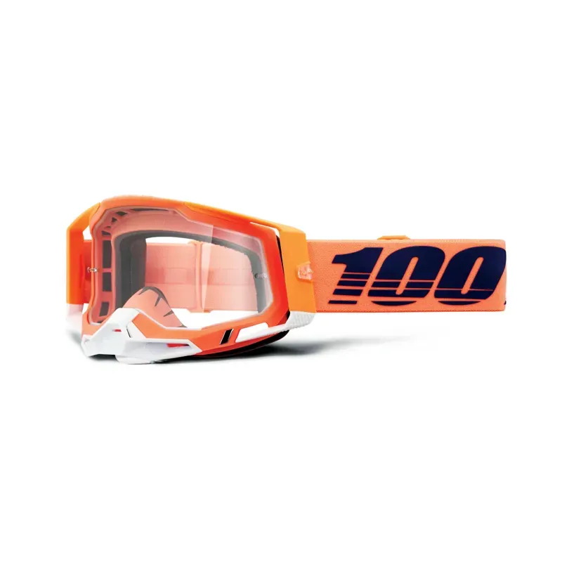 100% Racecraft 2 Goggles in Clear Lens/Coral