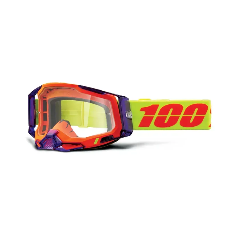 100% Racecraft 2 Goggles in Clear Lens/Panam