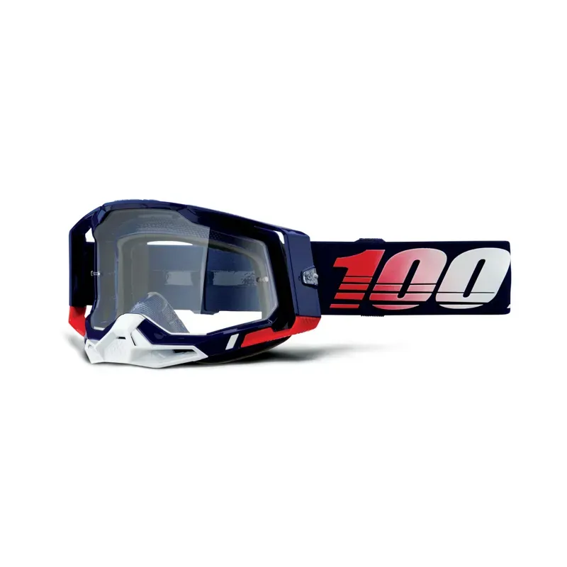 100% Racecraft 2 Goggles in Clear Lens/Republic