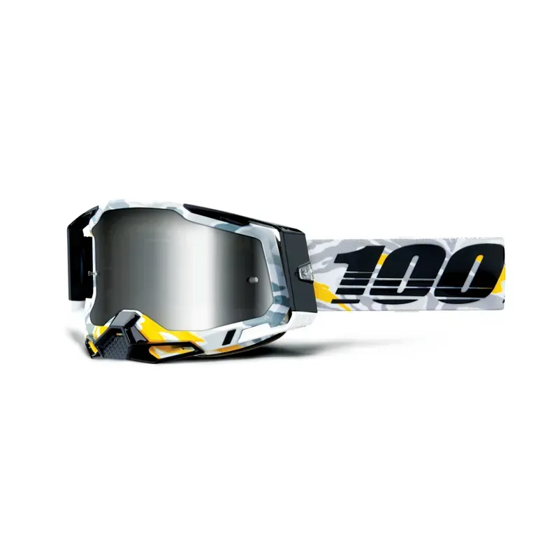 100% Racecraft 2 Goggles in Mirror Silver Lens/Korb