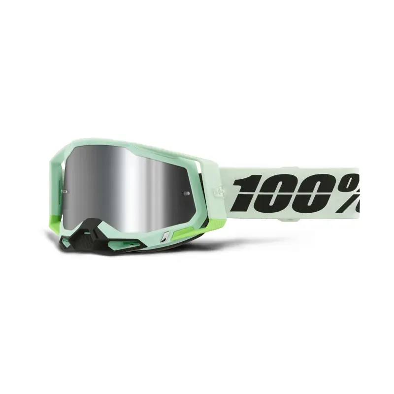 100% Racecraft 2 Goggles in Mirror Silver Flash Lens/Palomar