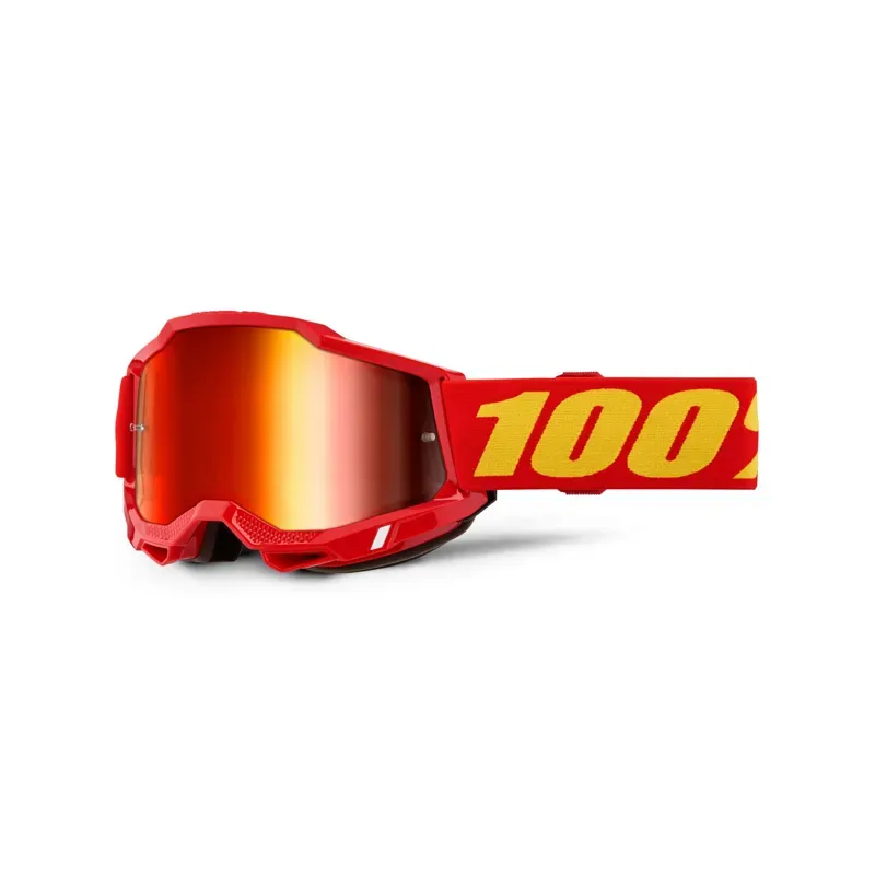 100% Accuri 2 Mirror Red Lens Goggles in Red