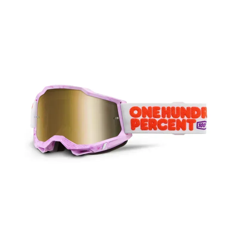 100% Accuri 2 Mirror True Gold Lens Goggles in Hundred