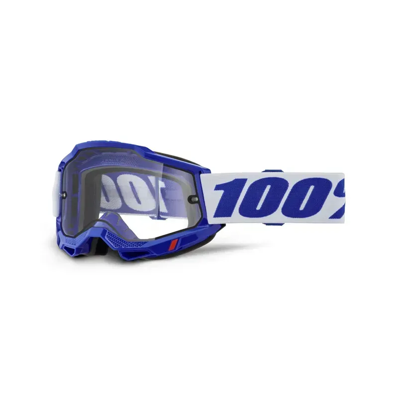 100% Accuri 2 Enduro Moto Goggles In Clear Lens/Blue/White