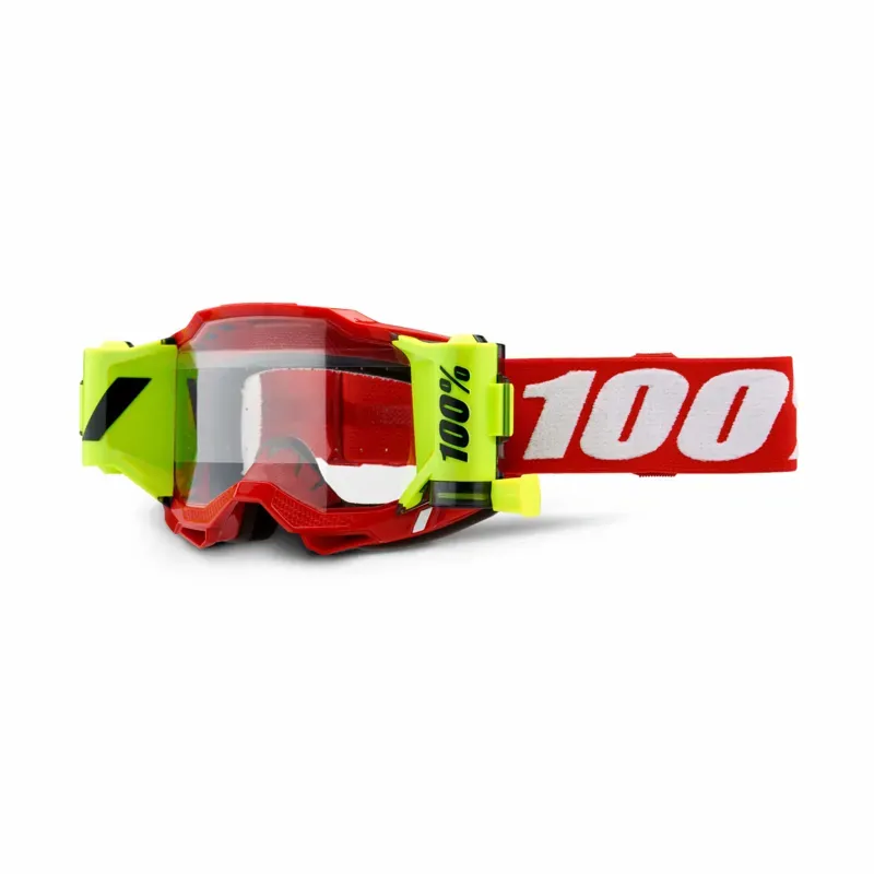100% Accuri 2 Forecast Goggles in Clear Lens/Neon Red
