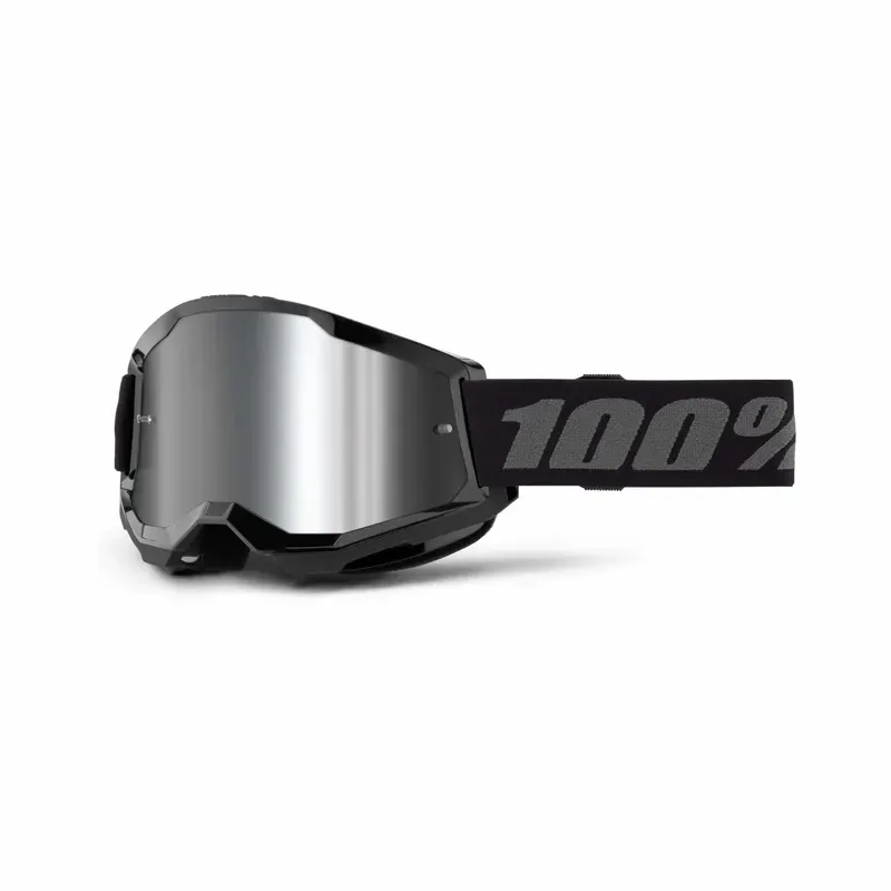 100% Strata 2 Goggle In Silver Mirror Lens/Black