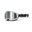 100% Strata 2 Silver Mirror Lens Goggles in White